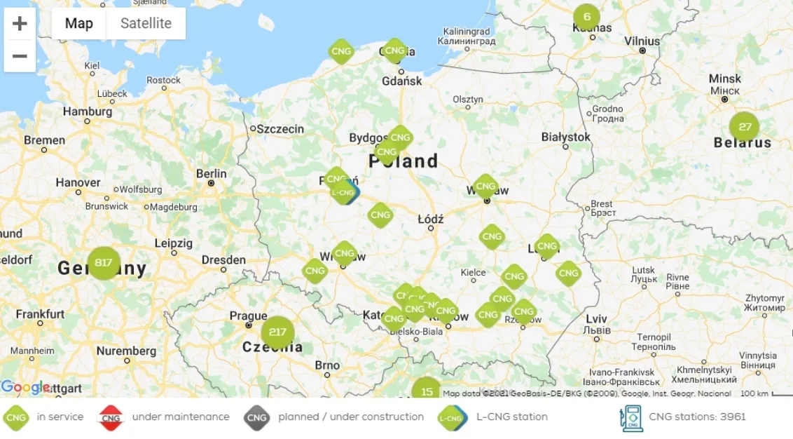 Gdzie można tankować CNG? Sprawdź stacje w Twojej okolicy